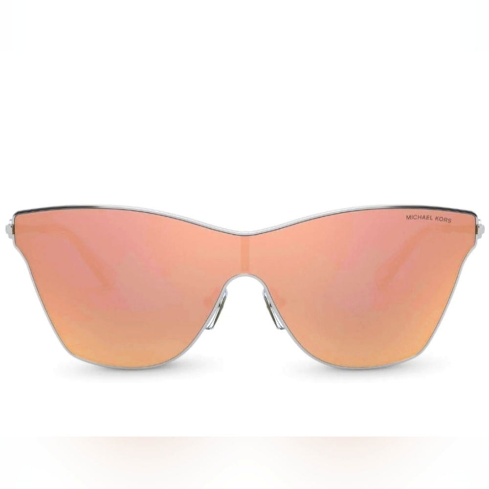 Nwt. Michael Kors. Polarized Silver Rose gold mirrored Larissa-style sunglasses